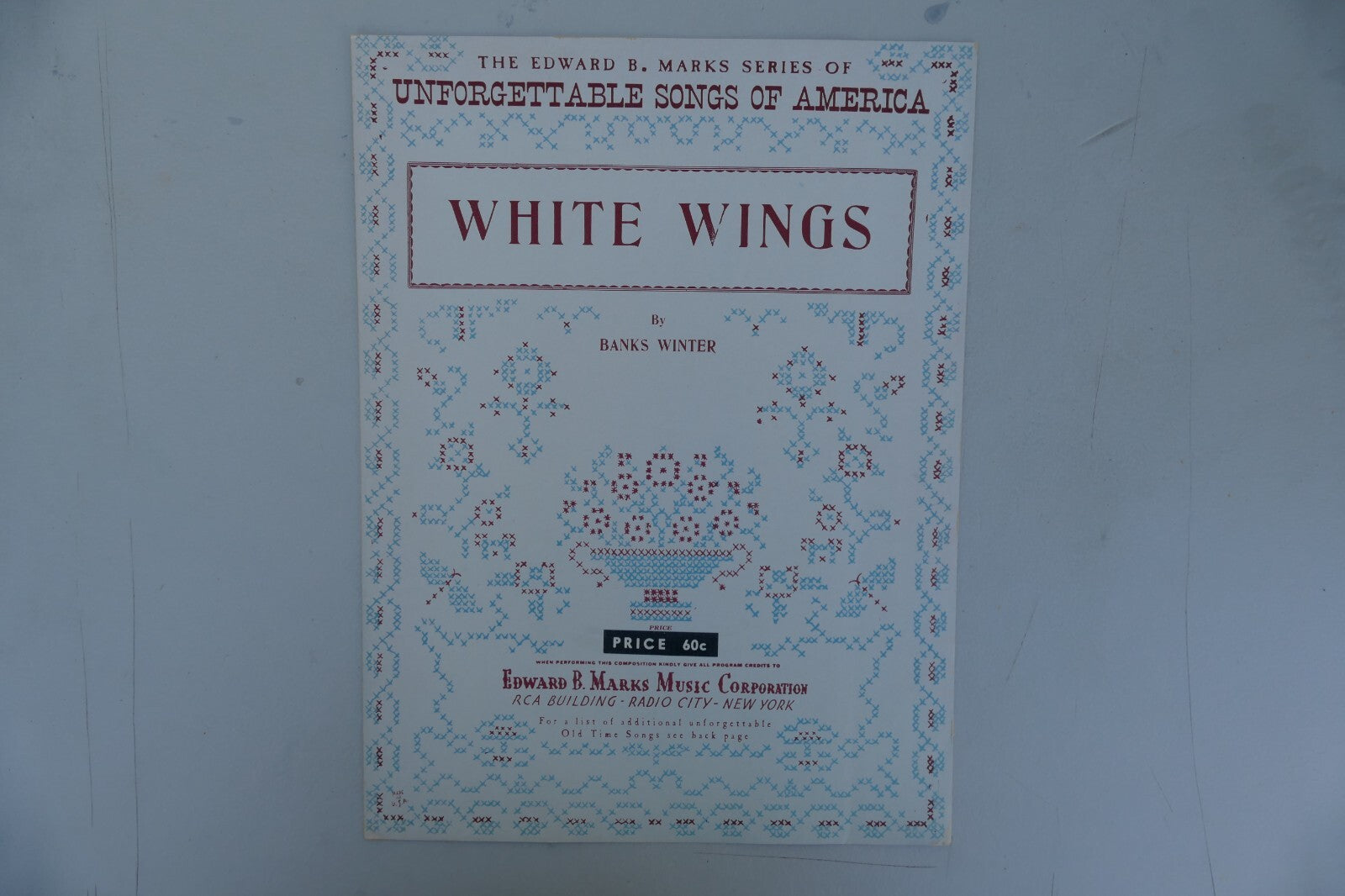 White Wings 1932 by Banks Winter, Edward B. Marks Music Co.