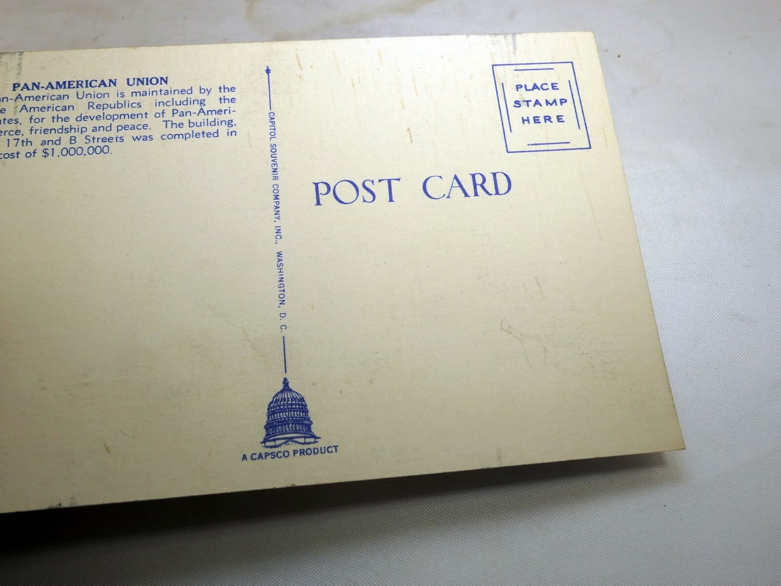 Post Card Pan-American Building Washington DC Unposted Linen 1940's