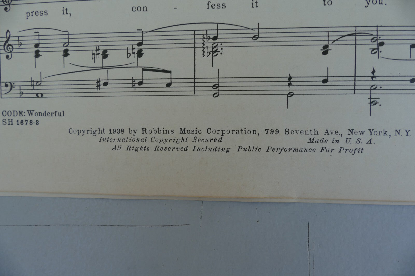 It's Wonderful 1938 by Stuff Smith and Mitchell Parish, Robbins music Co.