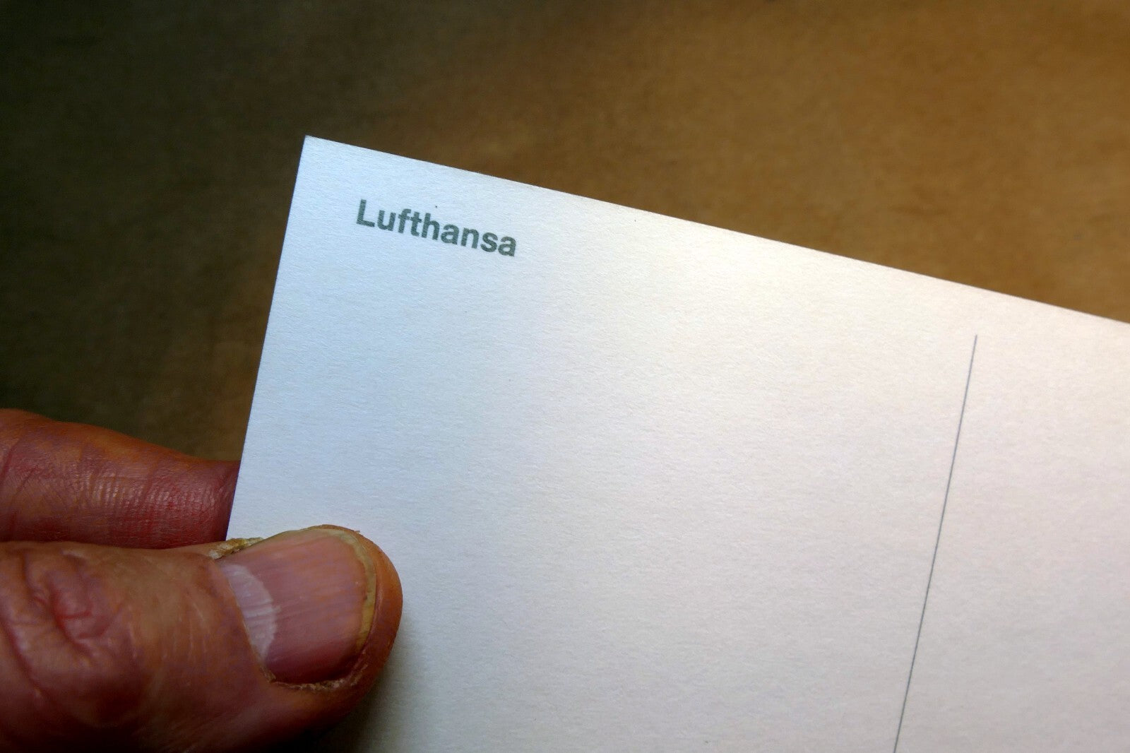 Lufthansa Crane Logo Airlines Airplane Smiling Parked Postcard Unposted