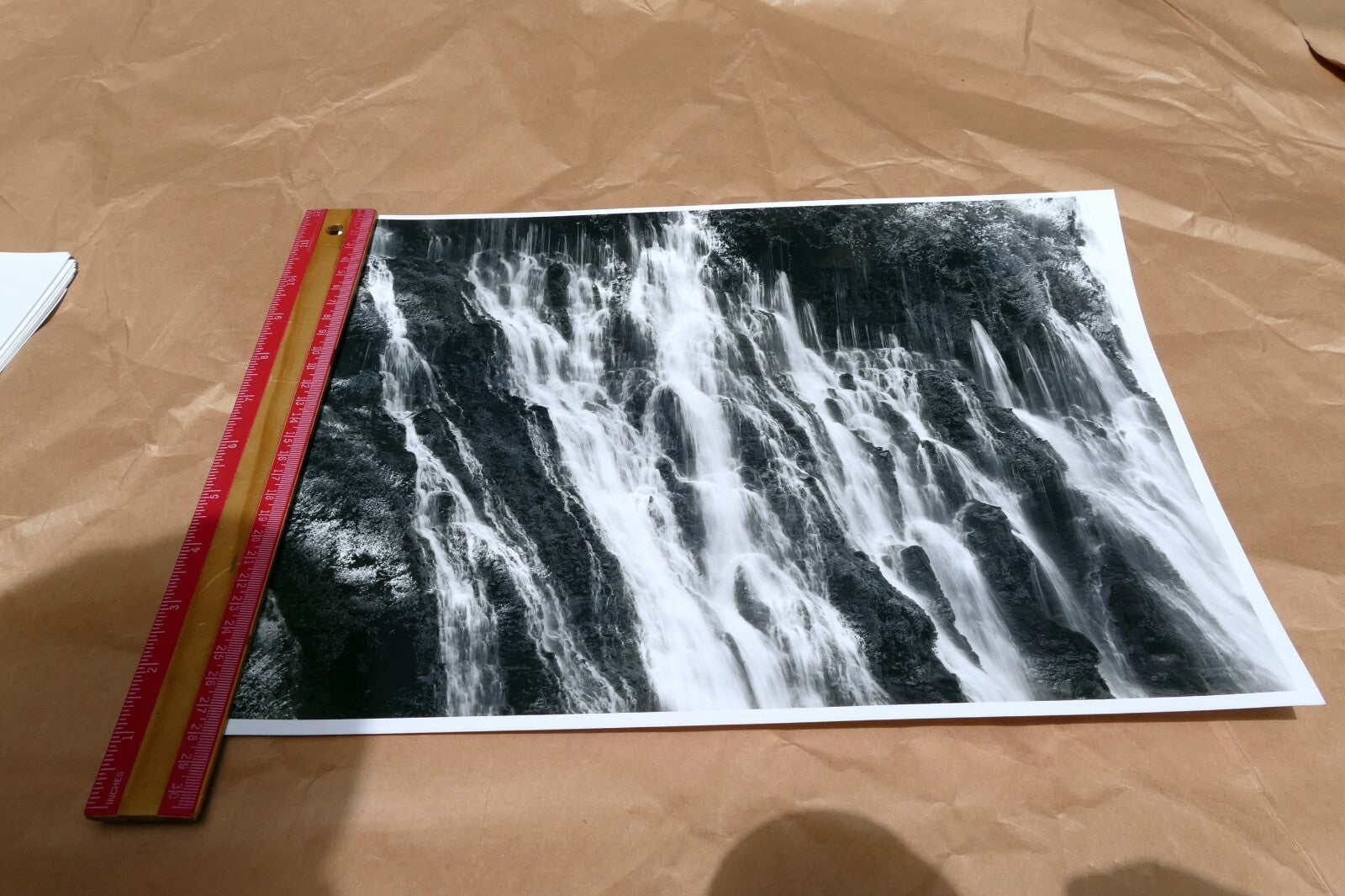 Mt. Shasta California 11X14" Black & white Picture Photo Burney Falls USA