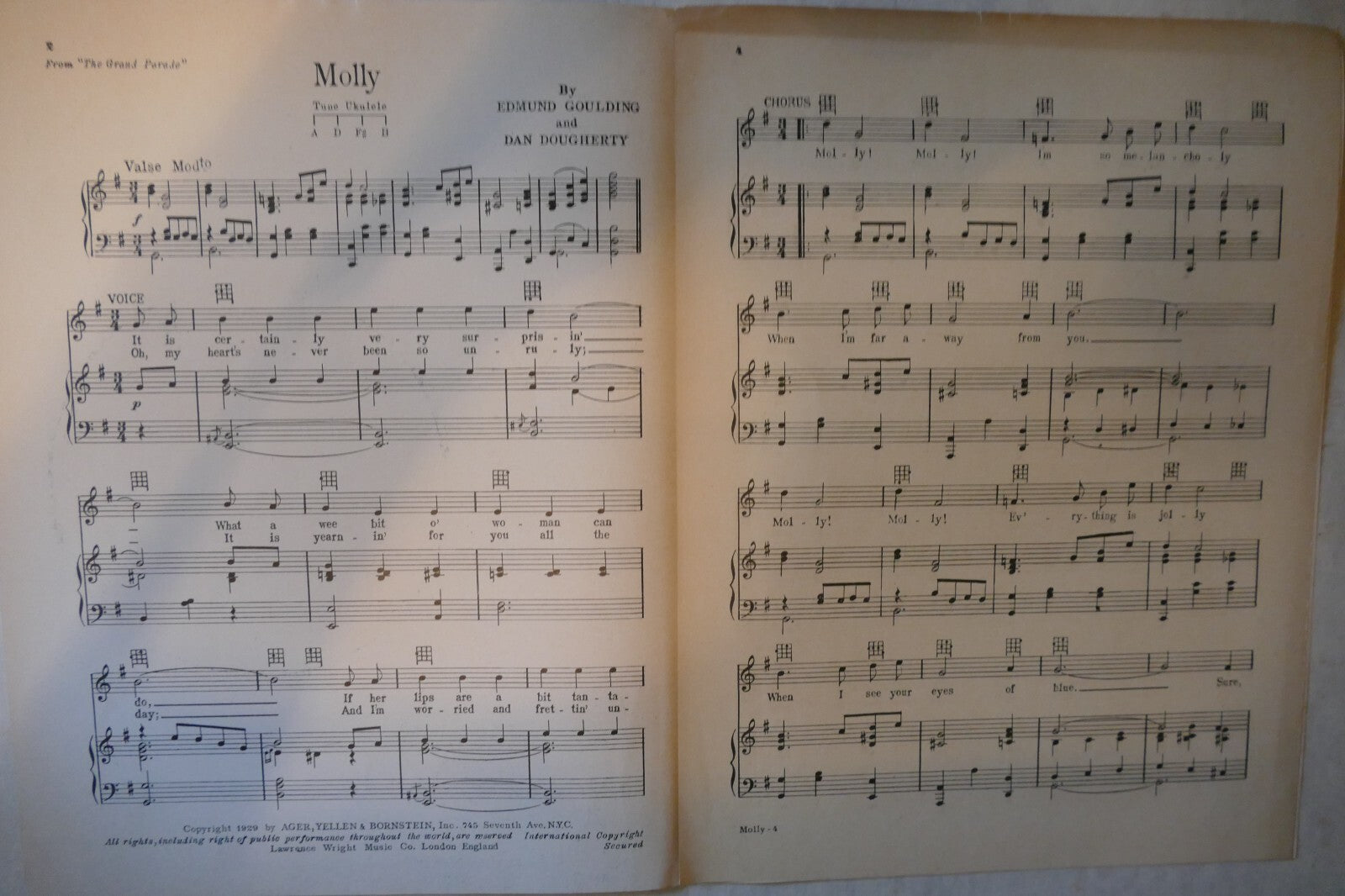 Molly, 1929, from "The Grand Parade", by Edmund Goulding and Dan Dougherty