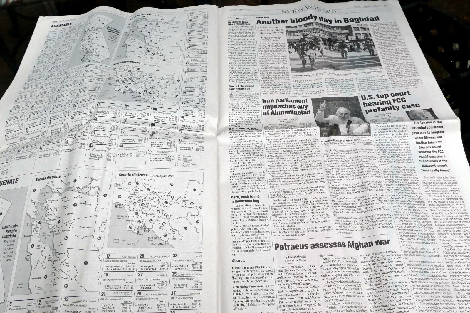 2008 San Francisco Chronicle OBAMA "Change has come to America"