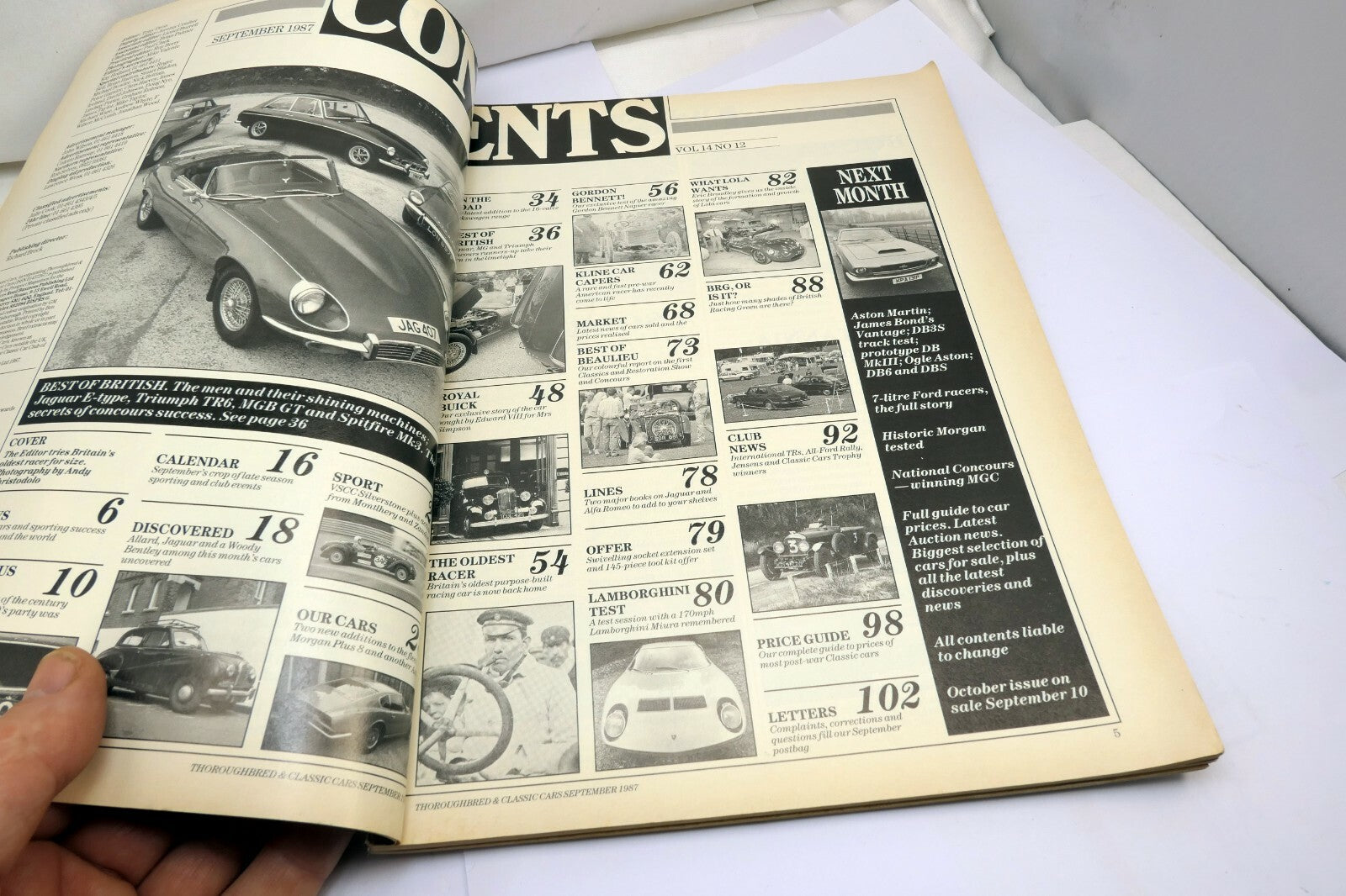 Thoroughbred Classic Car Magazine September 1987 Ferrari GTO