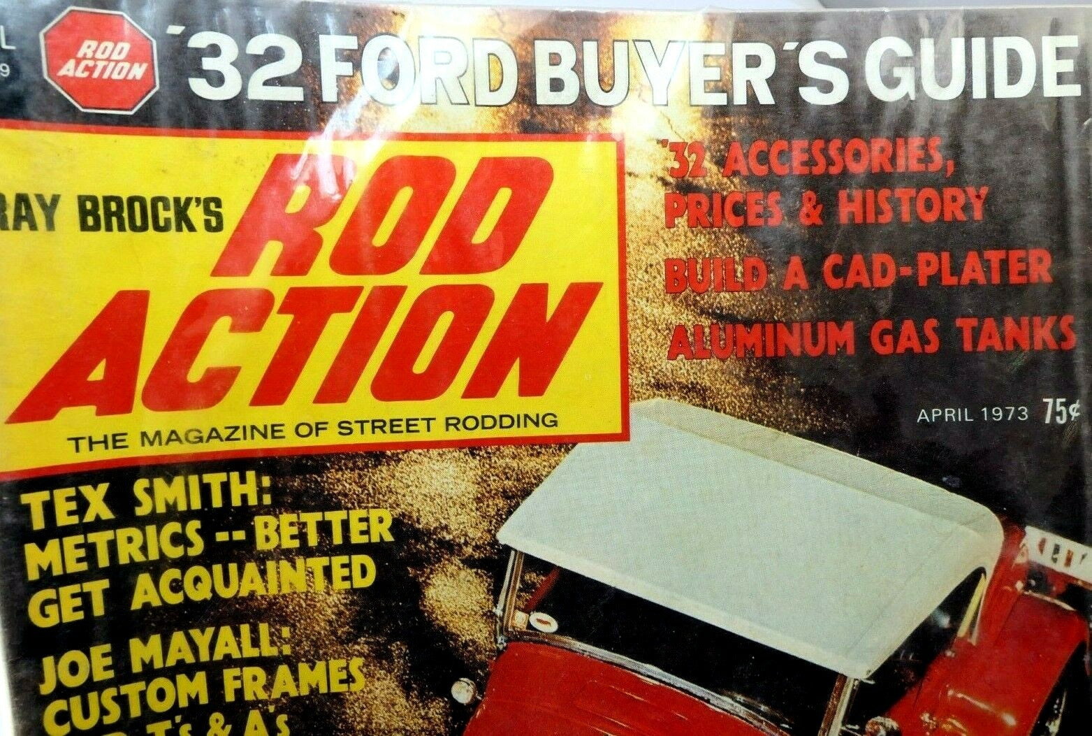 Rod action magazine april 1973 1932 ford buyer's guide accessories history build