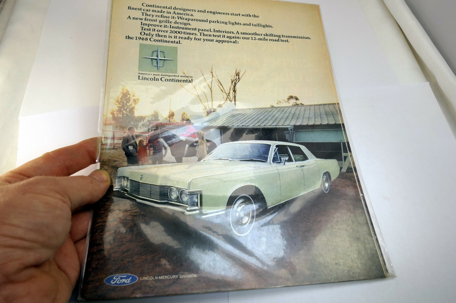 Lincoln Continental 1968 Magazine clippings advertisement Ad