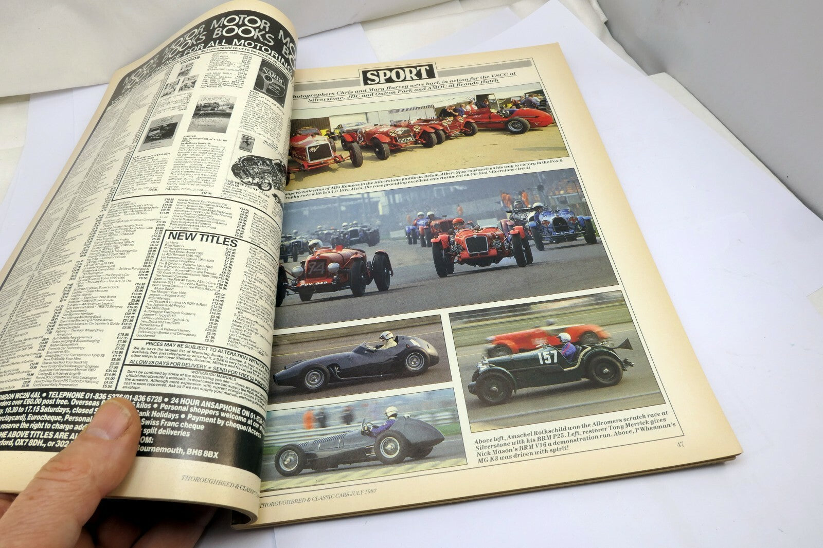 Thoroughbred & Classic Cars Magazine July 1987 Brits at LE Mans price guide