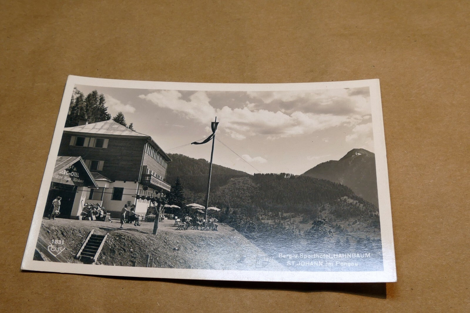 hotel HANNBAUM St. Johann im Pongau Austria postcard 1940's  - unposted