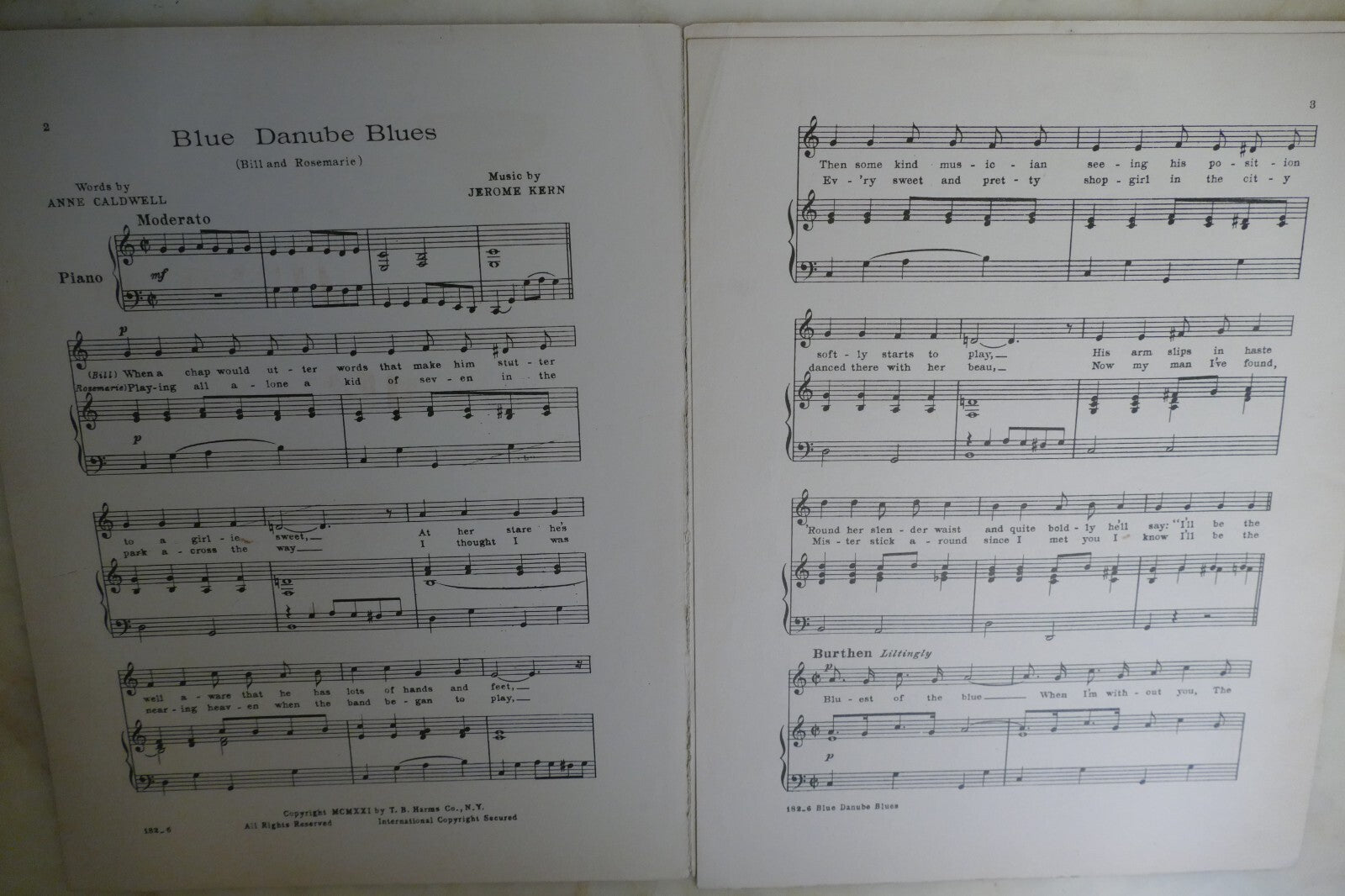 Ka-Lu-A 1921 by Jerome Kern and Anne Caldwell from Good Morning Dearie musical
