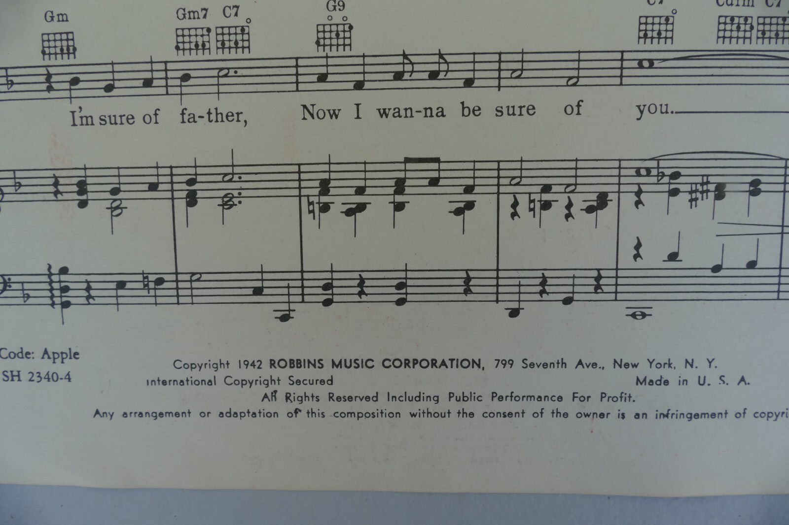 Don't sit under the apple tree 1942 by Lew Brown and others Robbins Music Co.