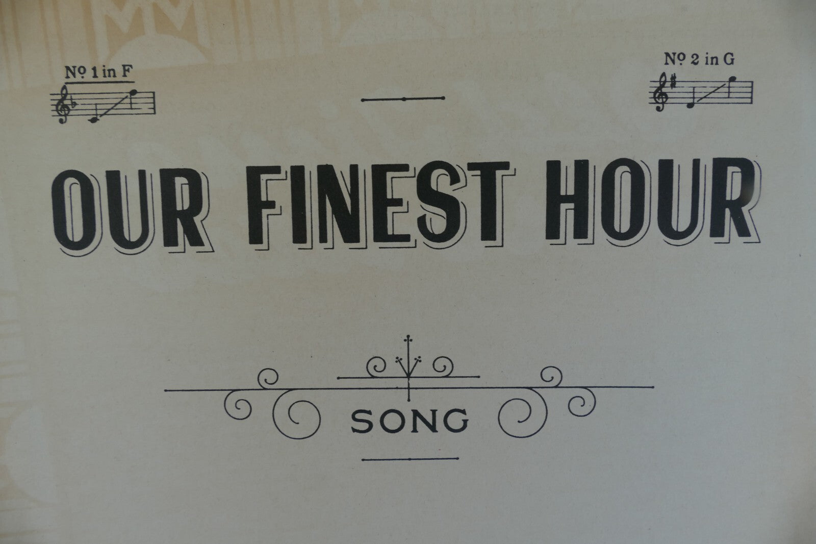 Our finest hour sheet music 1949 by robert stolz and kathleen egan edward b. marks music co.