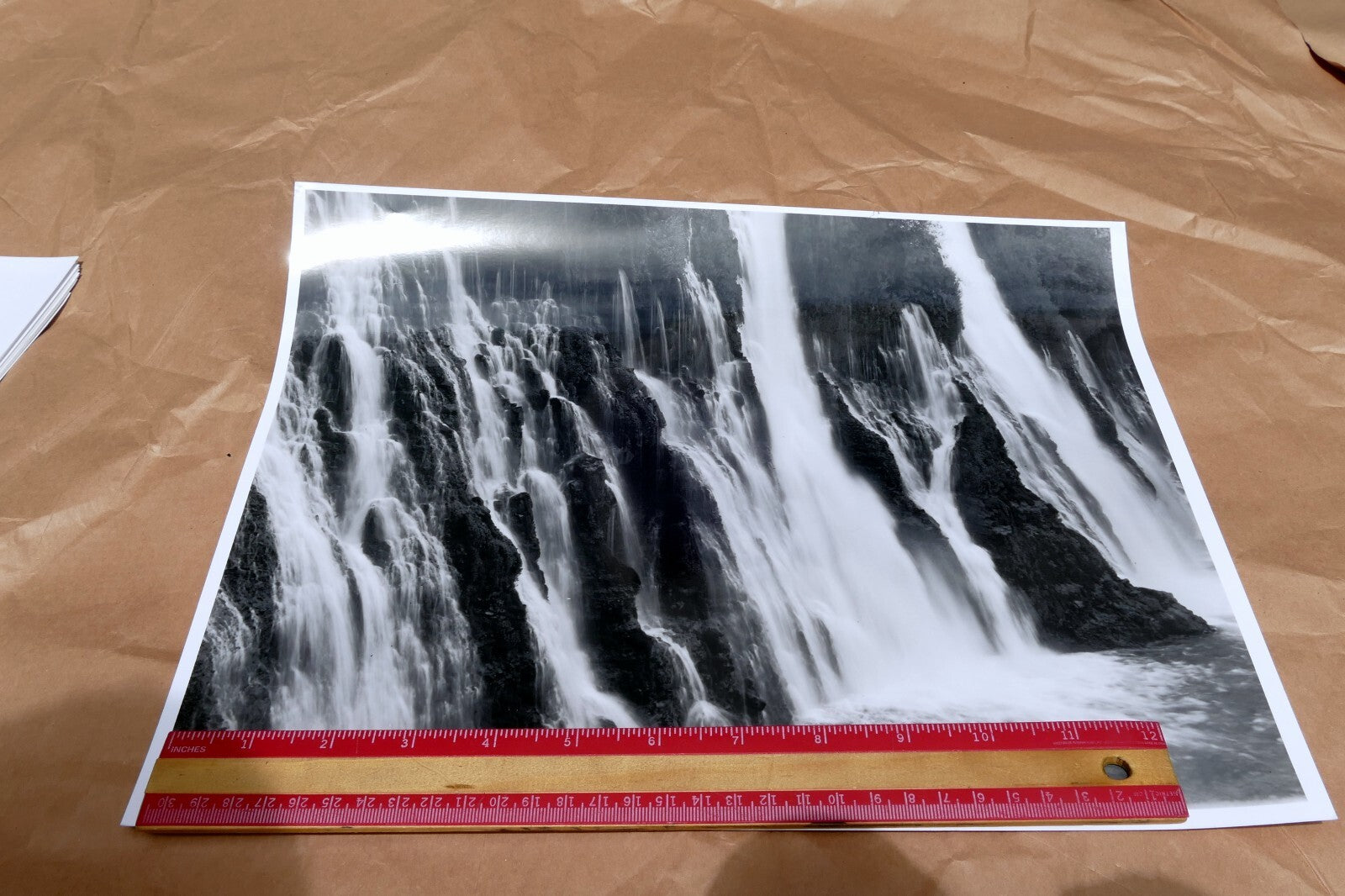 Mt. Shasta California 11X14" Black & white Picture Photo Burney Falls USA