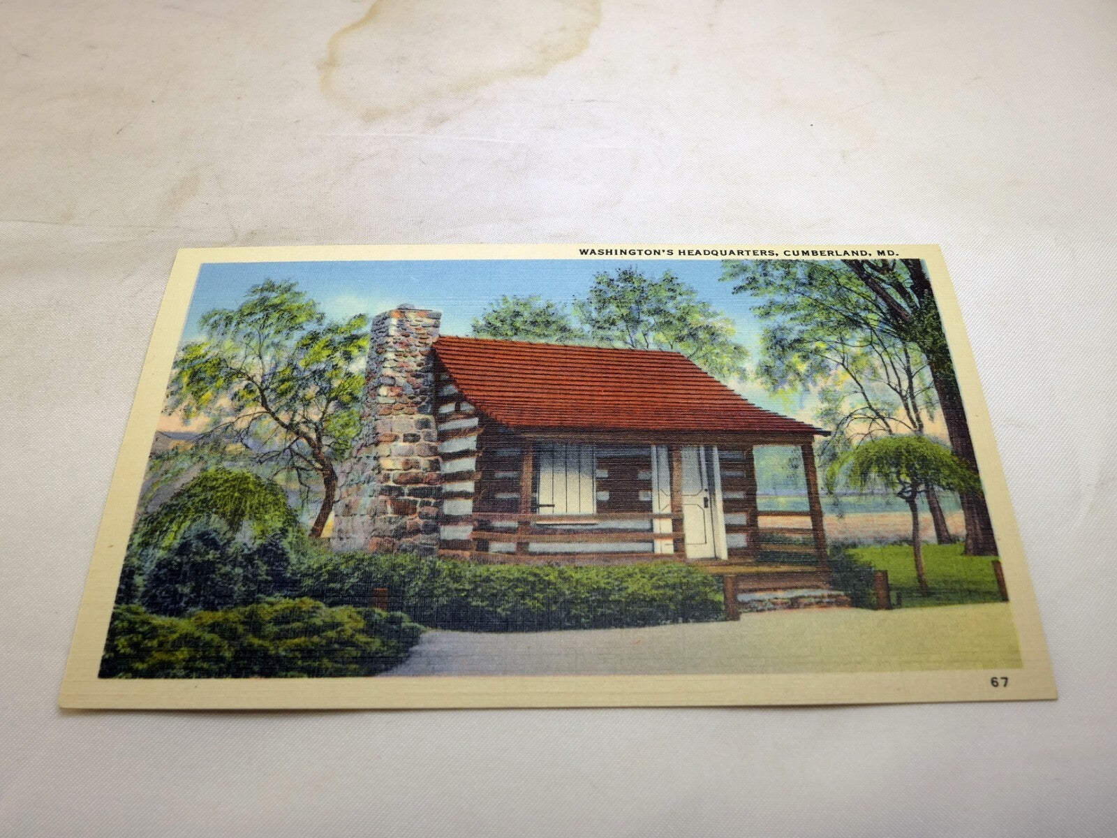 Post Card 1940's Washington's Headquarters Cumberland MD unposted