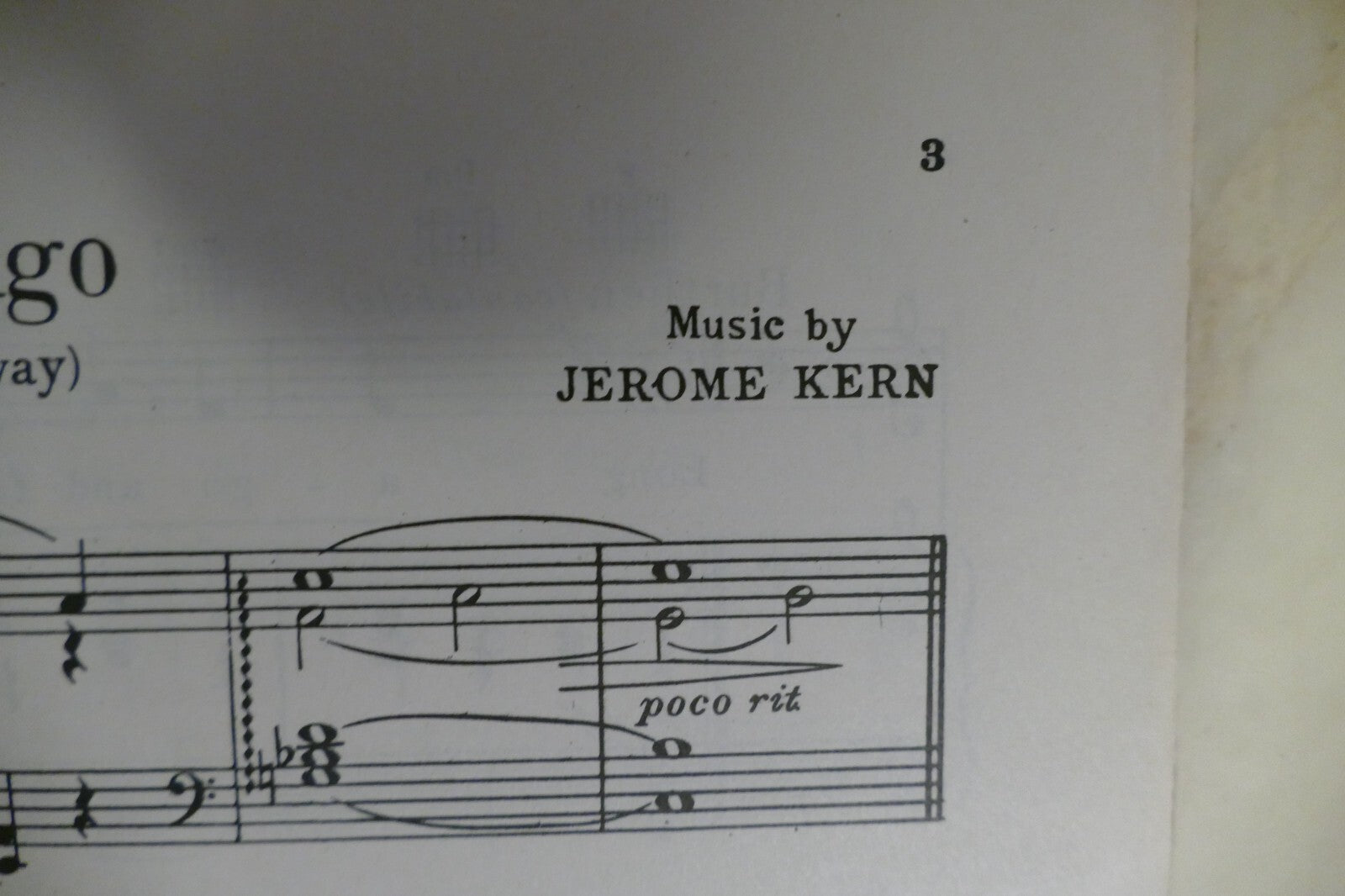 Long Ago 1944 by Jerome Kern from "Cover Girl" musical