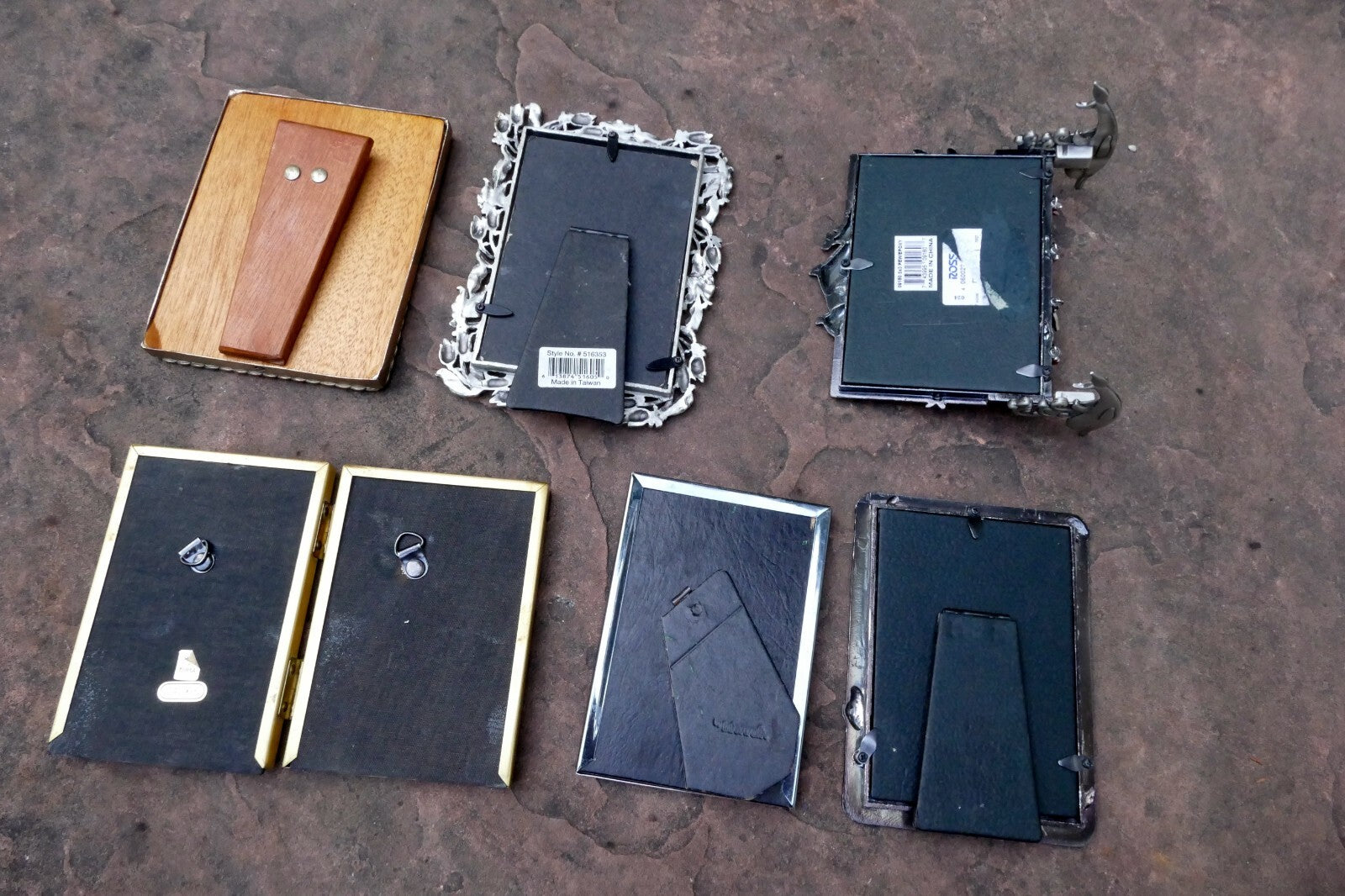 Pack of 6 Metal Brass Ornate Picture Portrait Frame 3X4" Art Photo Mixed lot