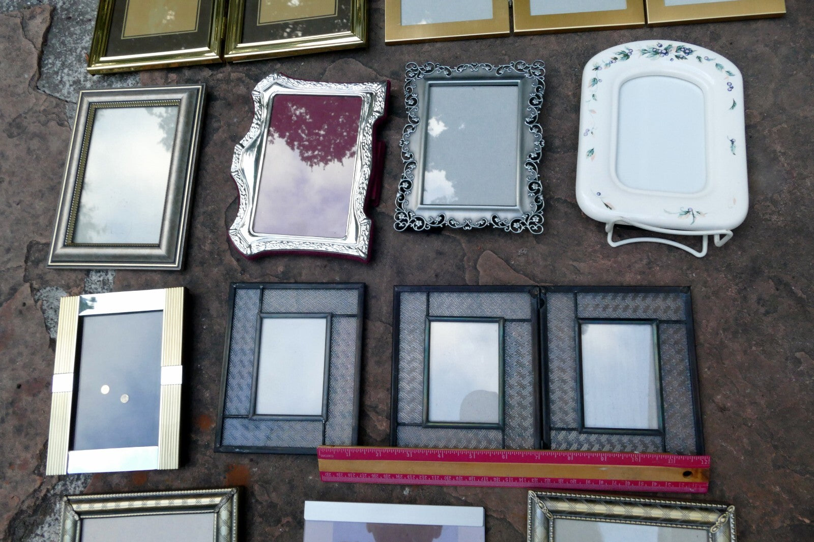 Pack of 12 Metal & Brass Picture Portrait Frame 5X7" 4X6" Art Photo lot vintage