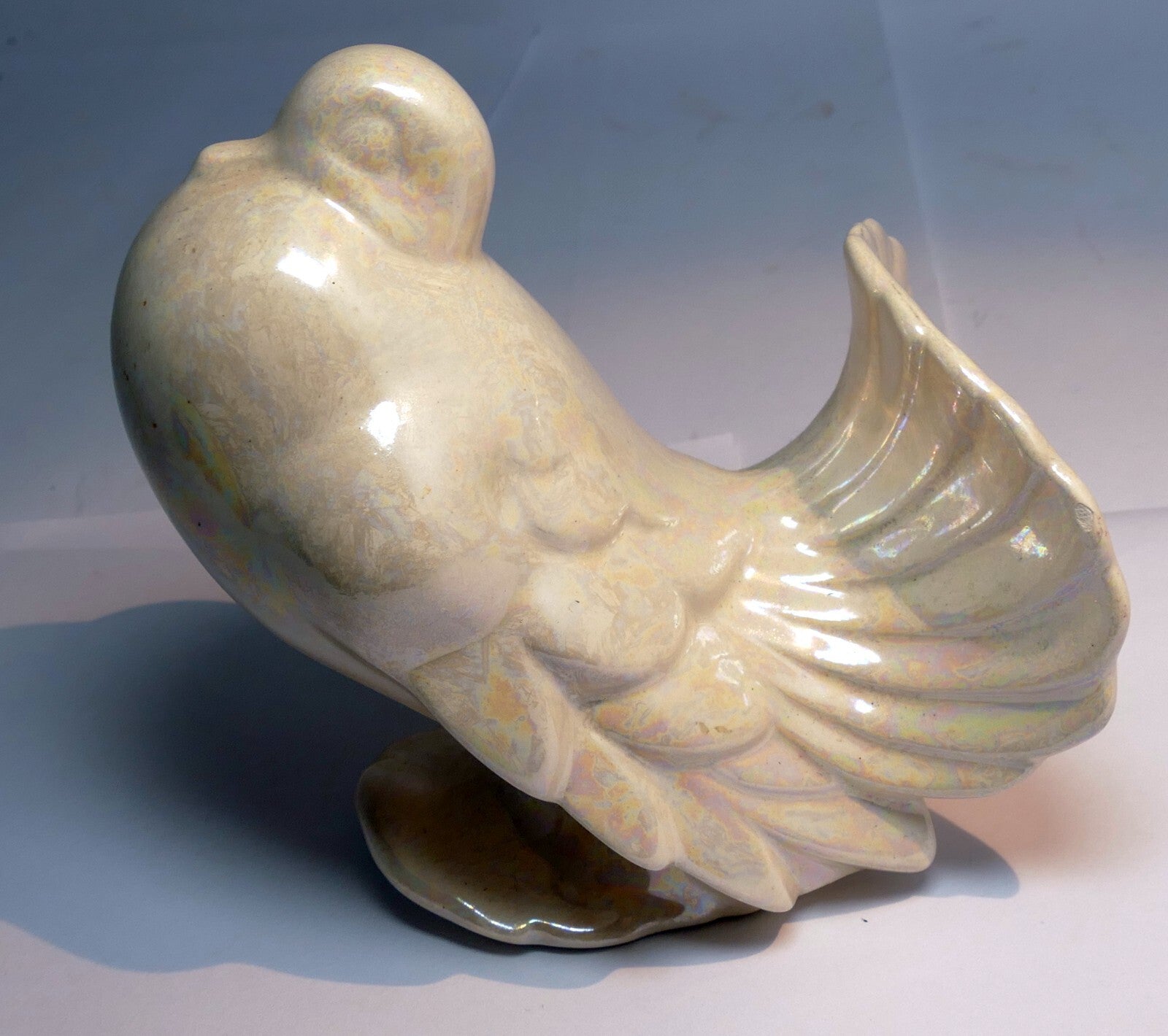 Dove standing christmas ornament peace love porcelain 4x4" figurine white