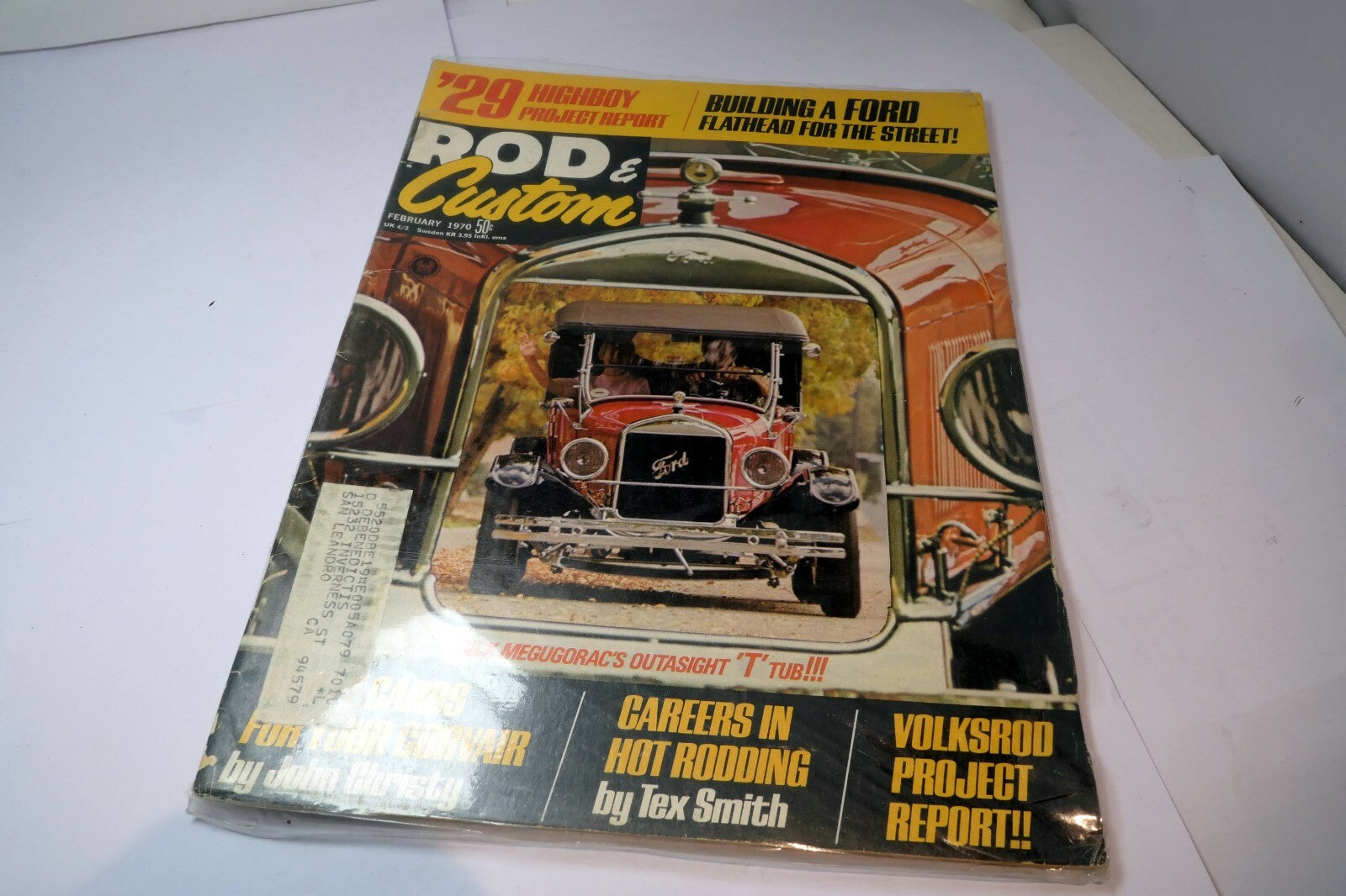 Rod & Custom Magazine February 1970  " Building Ford Flathead for the Street"