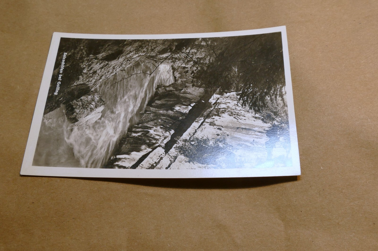 SALZACHÖFEN BEI GOLLING postcard Black & white Austria vintage - unposted