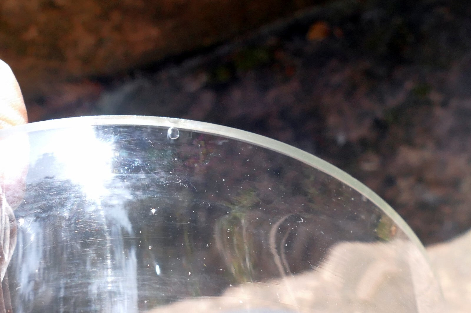Glass Bowl Crystal Clear  Lilies Etched Frosted 6.5" Flowal Design Depression
