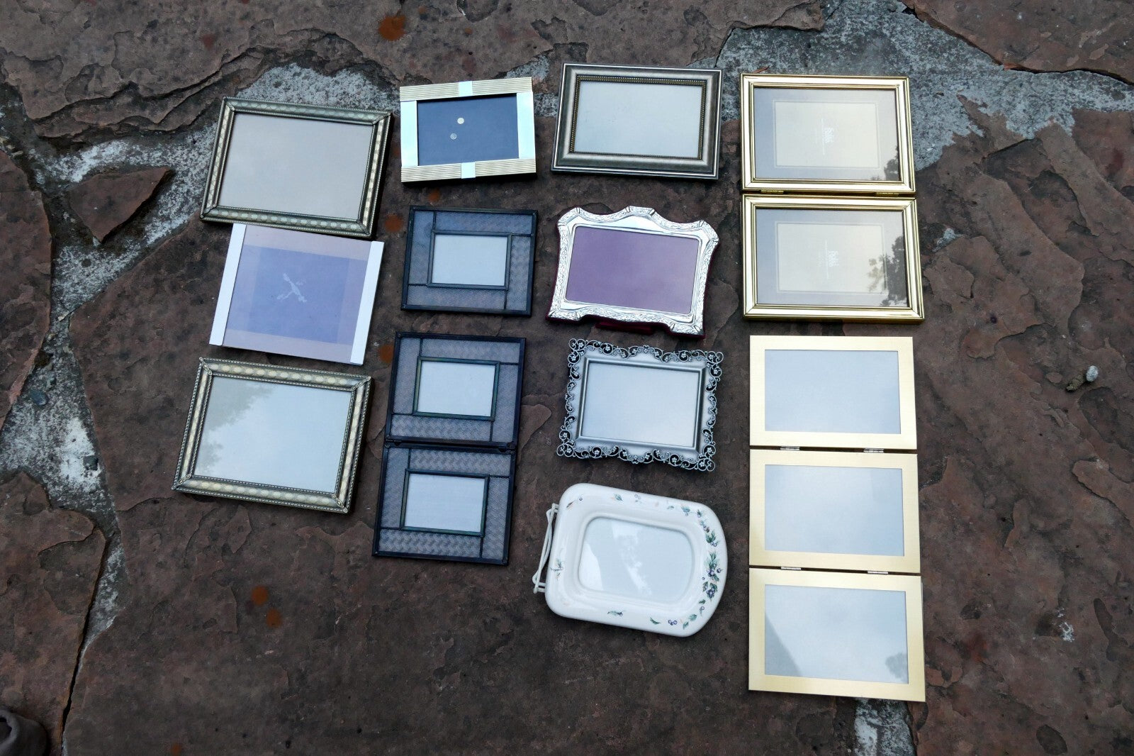 Pack of 12 Metal & Brass Picture Portrait Frame 5X7" 4X6" Art Photo lot vintage