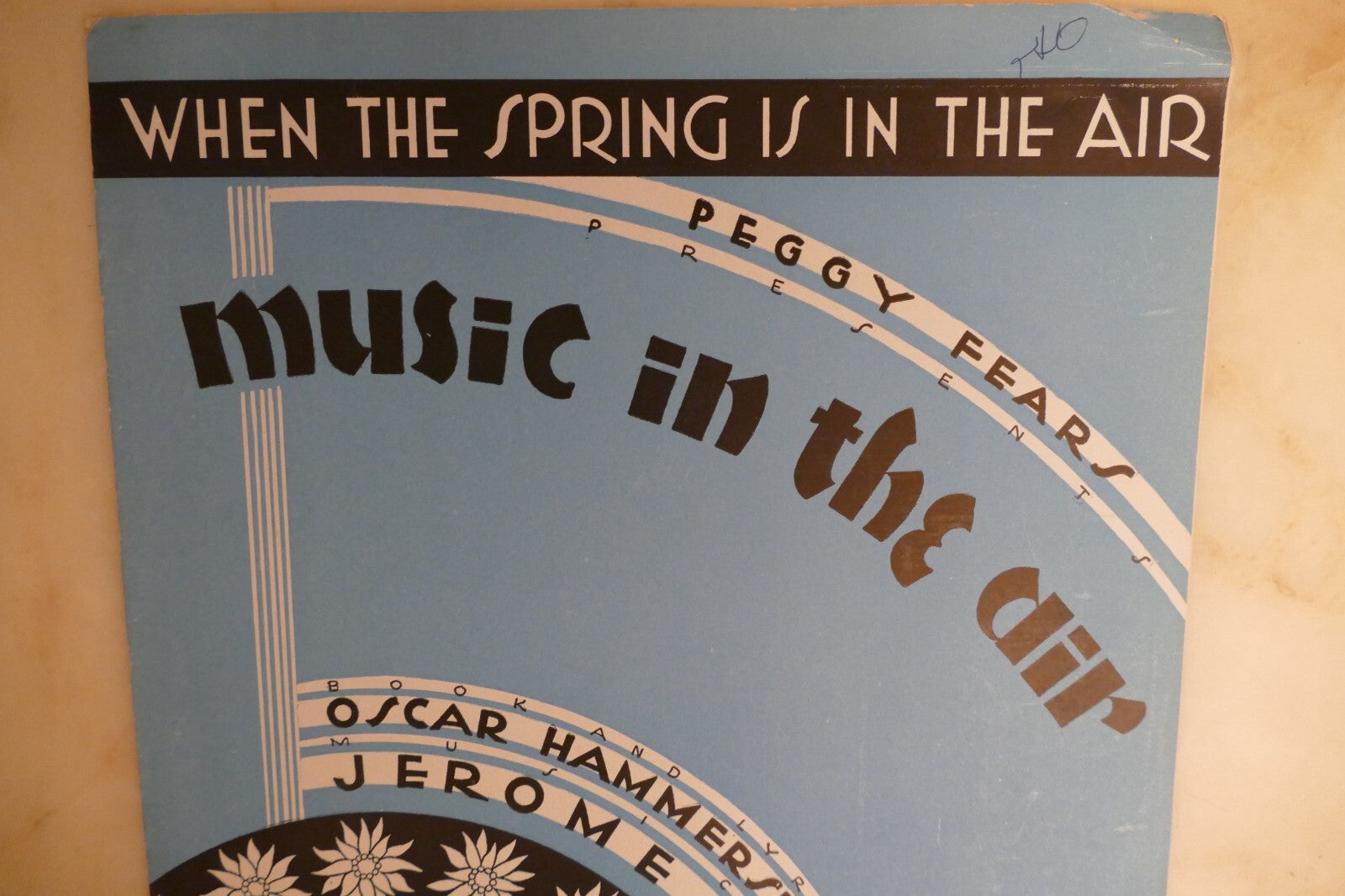 When the spring is in the air sheet music 1932 by jerome kern from "music in the air" musical