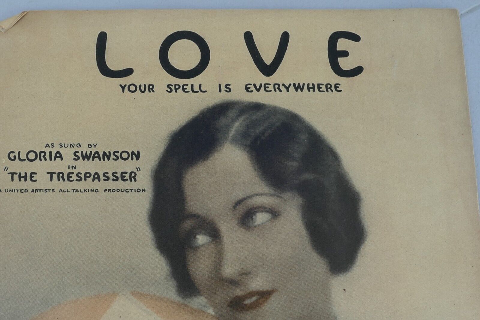 Love your spell is everywhere by edmund goulding sheet music 1929 irving berlin