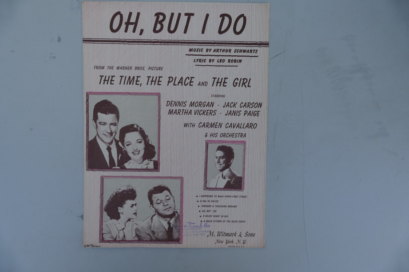 Oh, but I do 1946 by Arthur Shwartz, from The TIme, The Place and The Girl movie