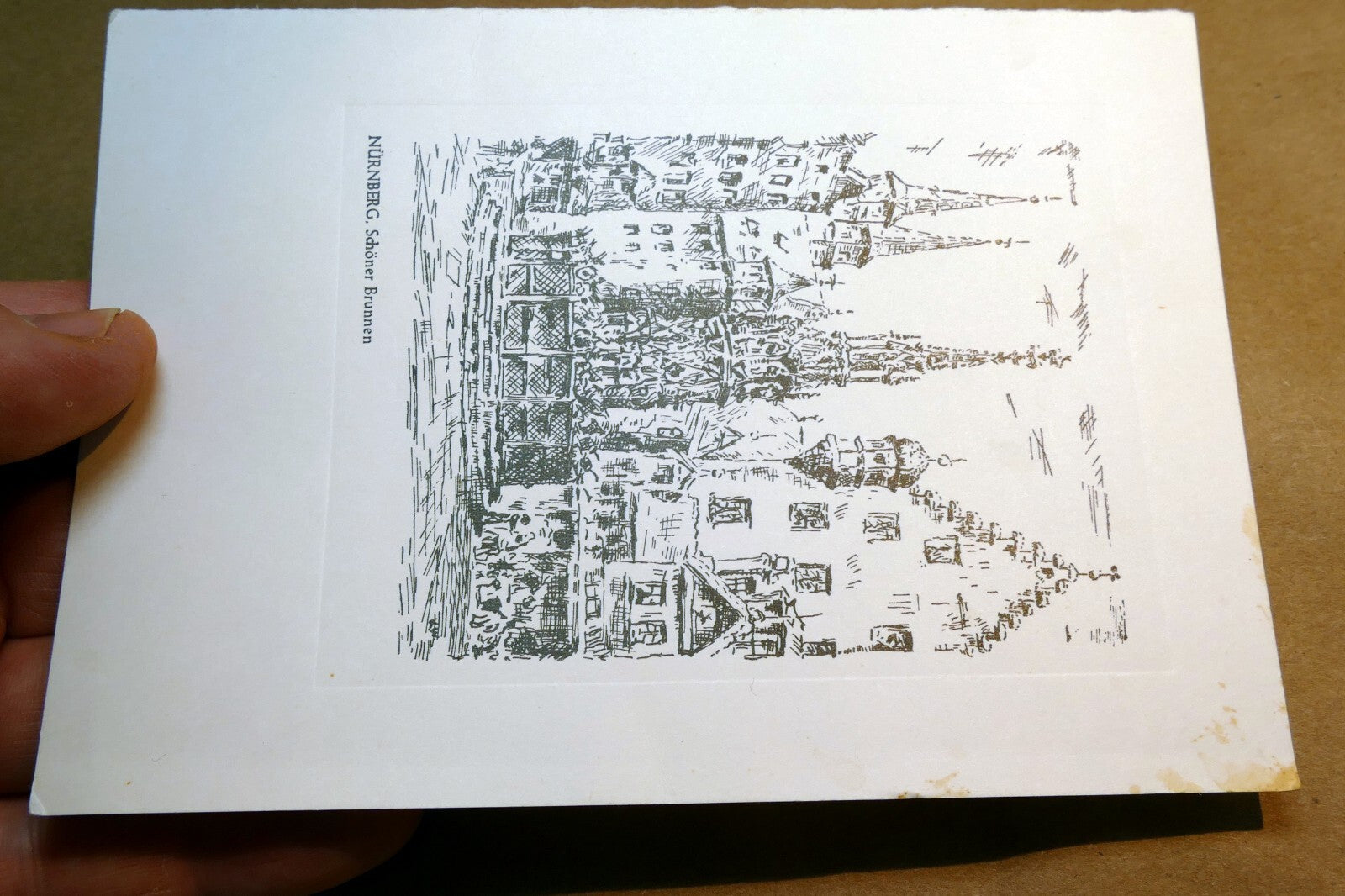 Postcard Nurnberg, Schoner Brunnen 1880's Germany