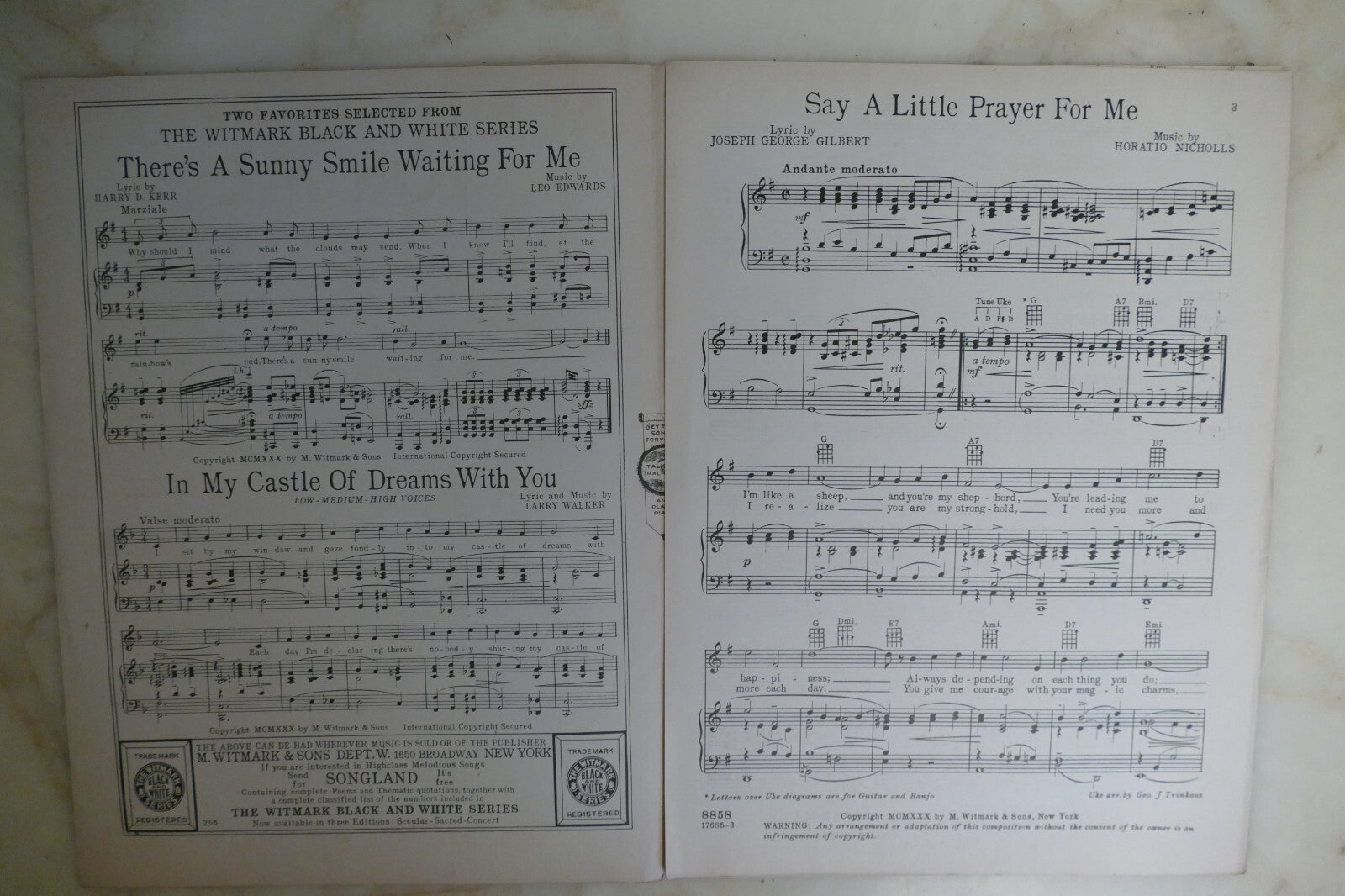 Say A Little Prayer For Me 1930 by Horatio Nichols and Joseph George Gilbert