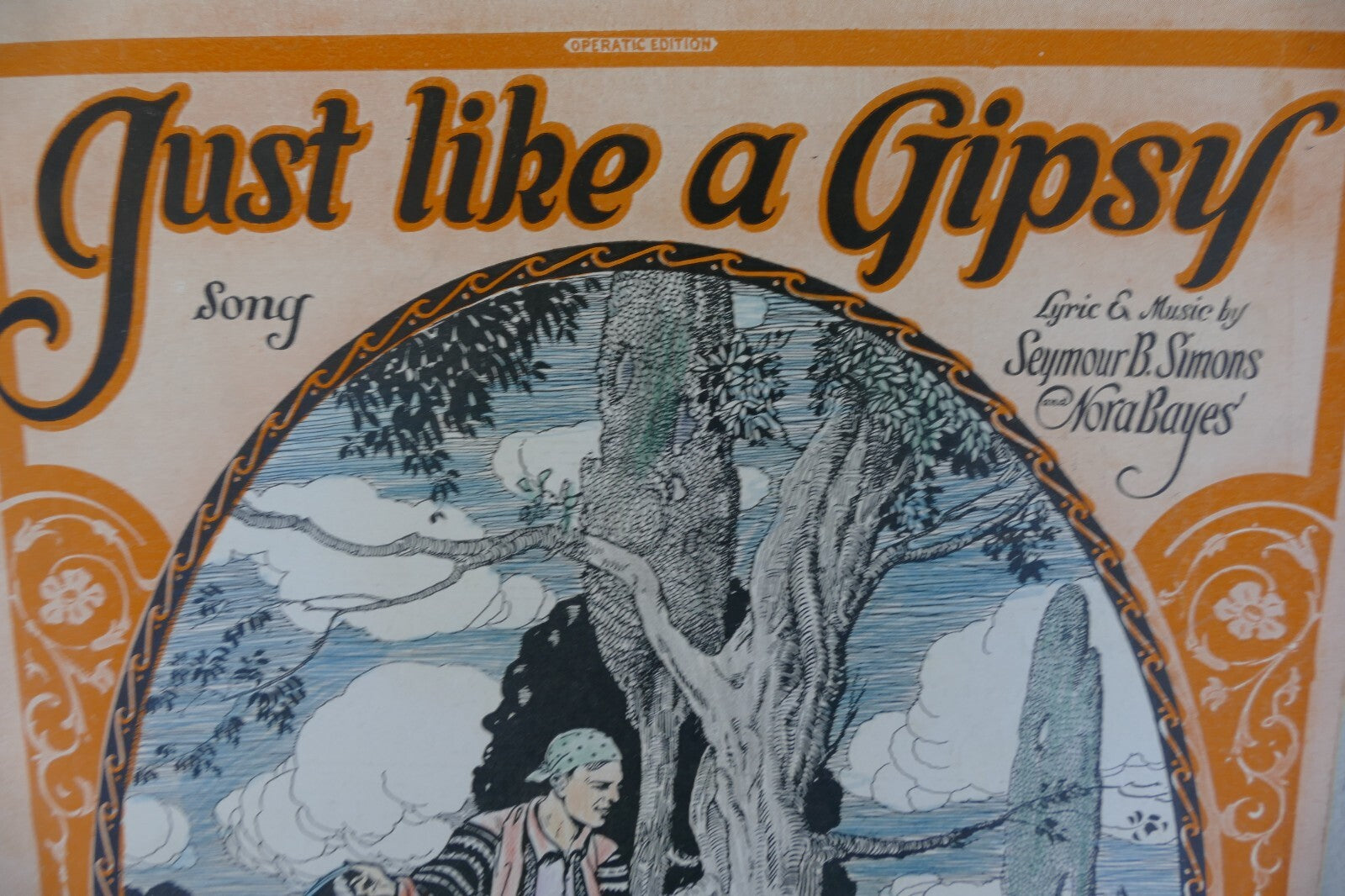 Just like a gipsy sheet music 1919 by seymour b. simons, nora byes jerome h. remick and co.