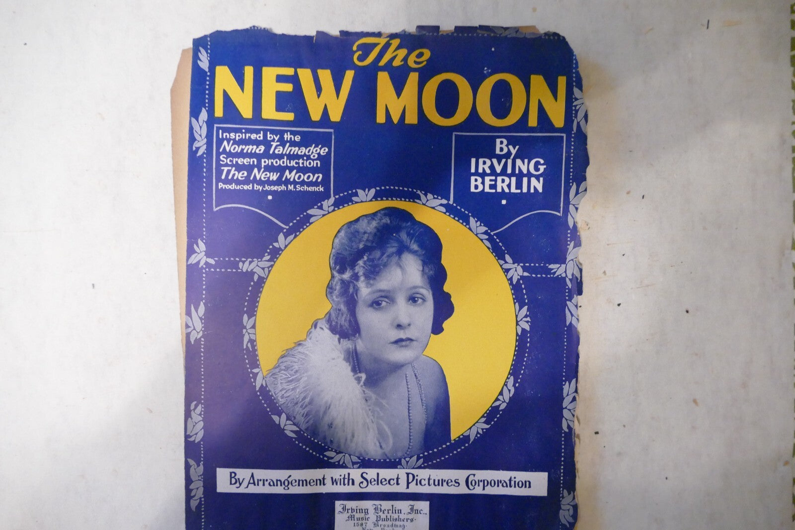 The new moon, sheet music 1919, by irving berlin, irving berlin inc.