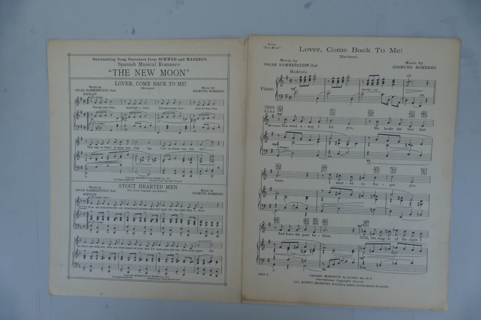 Lover come back to me from the New Moon operetta 1928 by Sigmund Romberg