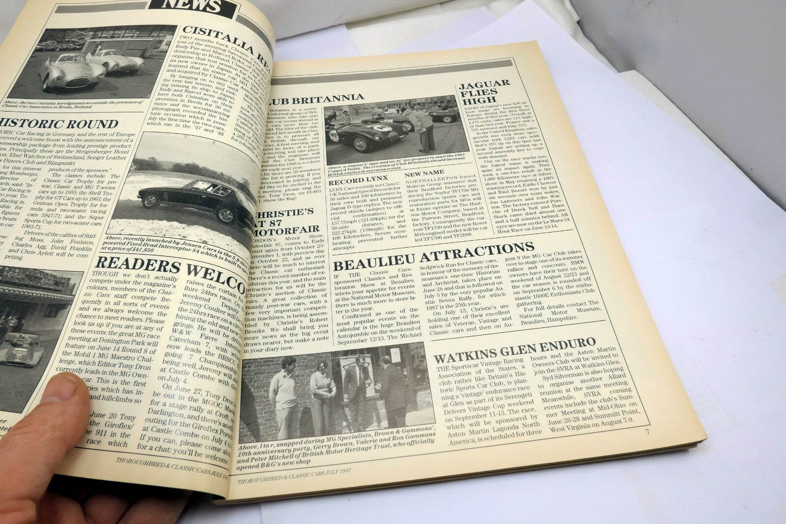 Thoroughbred & Classic Cars Magazine July 1987 Brits at LE Mans price guide
