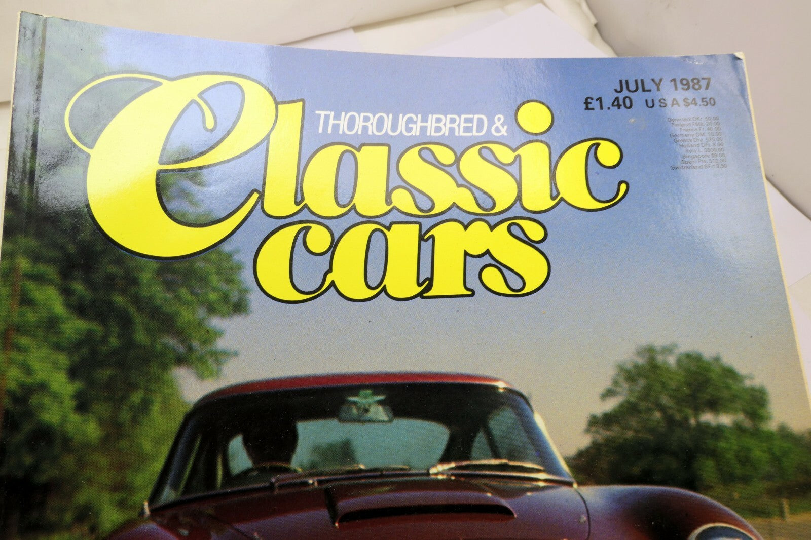 Thoroughbred & Classic Cars Magazine July 1987 Brits at LE Mans price guide