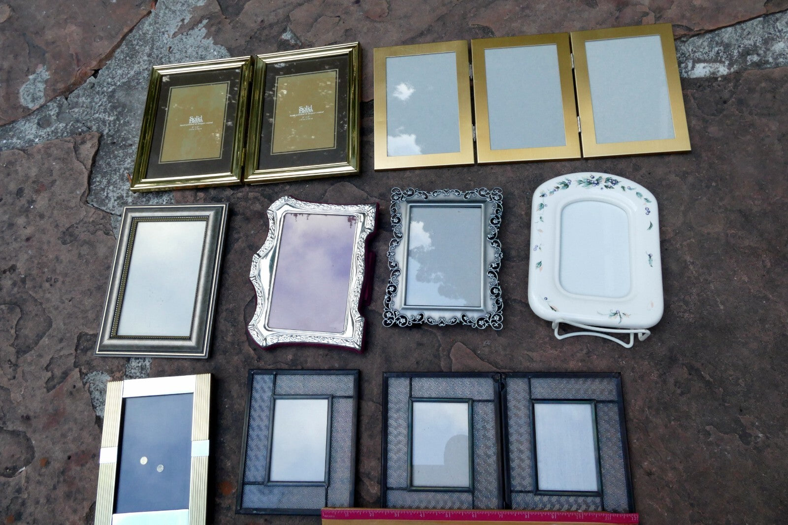 Pack of 12 Metal & Brass Picture Portrait Frame 5X7" 4X6" Art Photo lot vintage