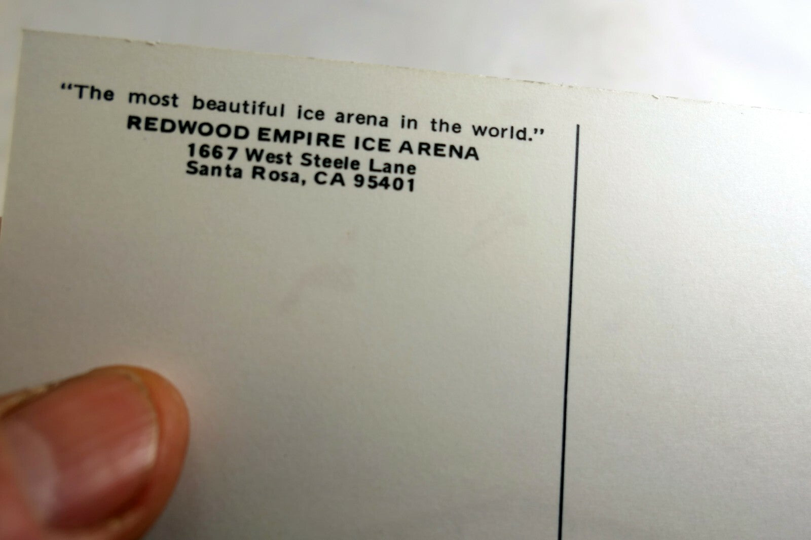 Redwood Empire Ice Arena Postcard Exterior Decor 1969 Santa Rosa California USA