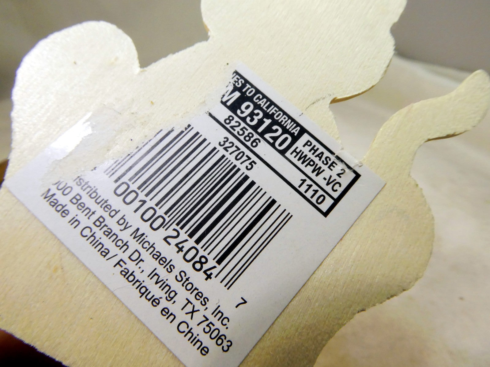 3" Vintage Art Minds wooden owl shape unfinished Crafts