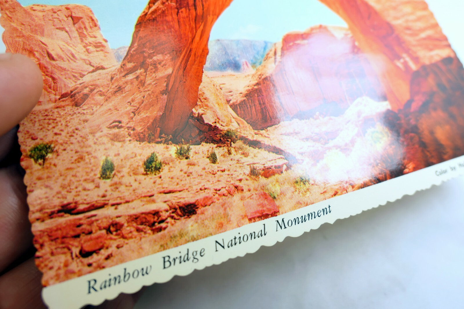 Rainbow Bridge national Monument Postcard Utah 1950's vintage USA