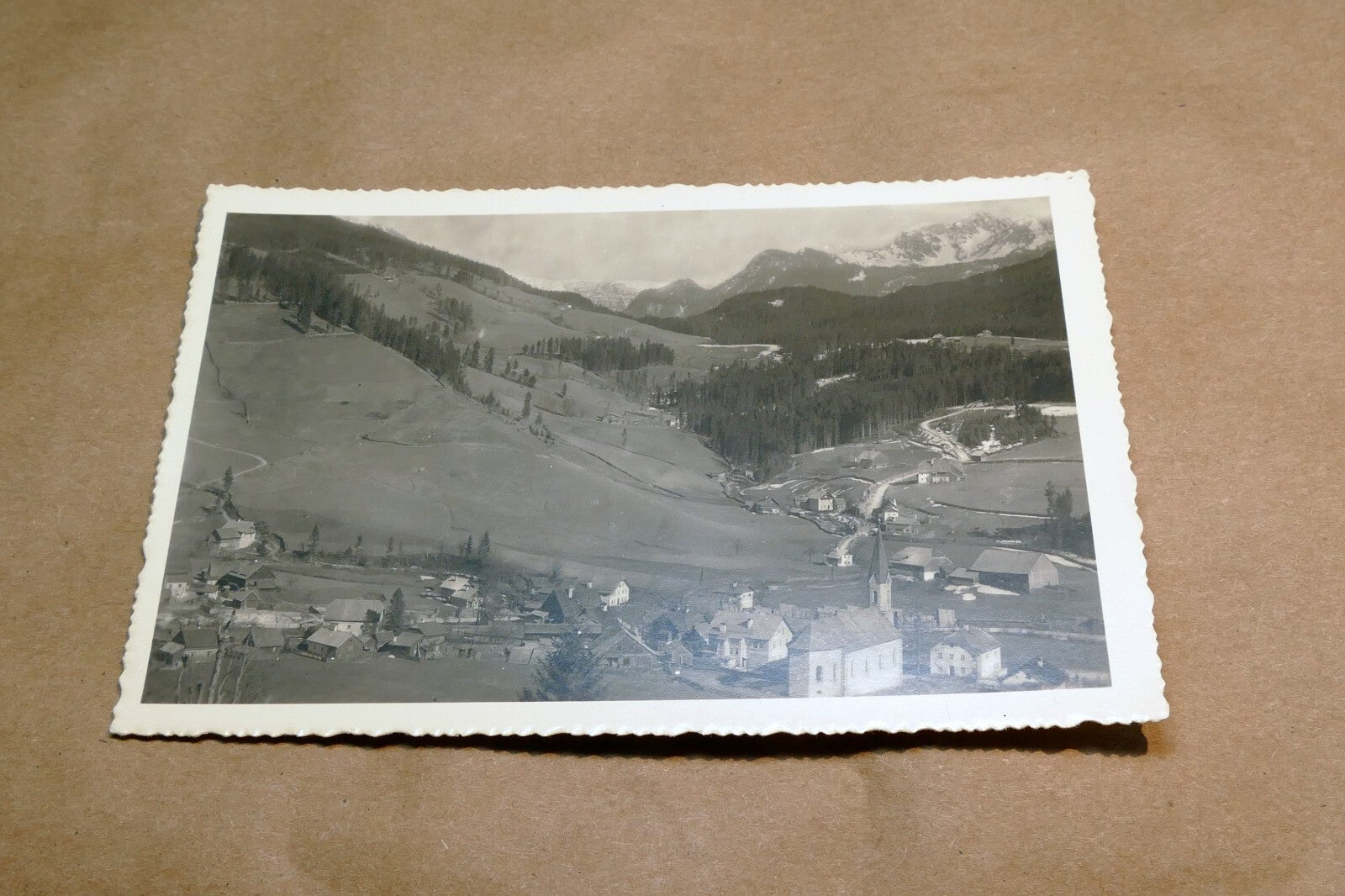 Rusbachsaag mit Pass Gschut Austria  landscape Alps postcard 1930's - unposted