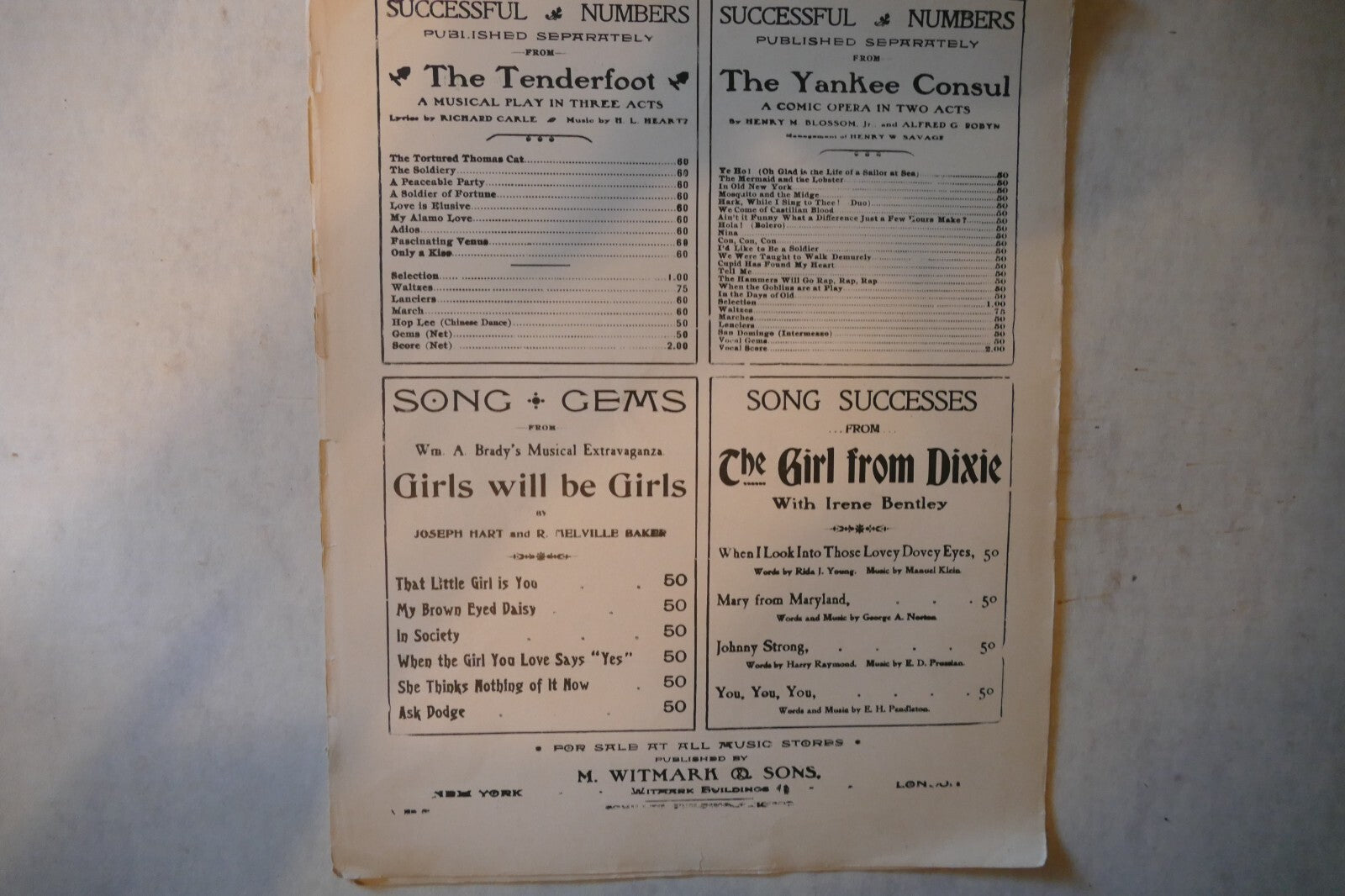 School Boy And Girl Dance, 1905, by M. Melville Ellis, M. Witmark And Sons