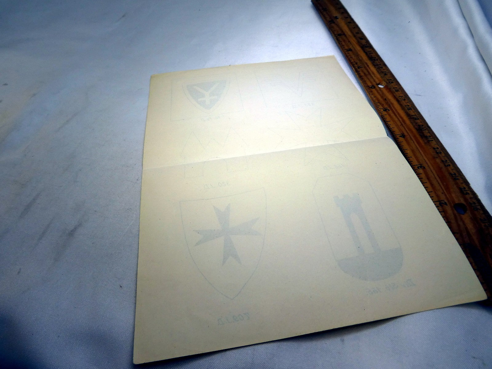 Flag vintage military war insignia 1700-1800  emblems antique