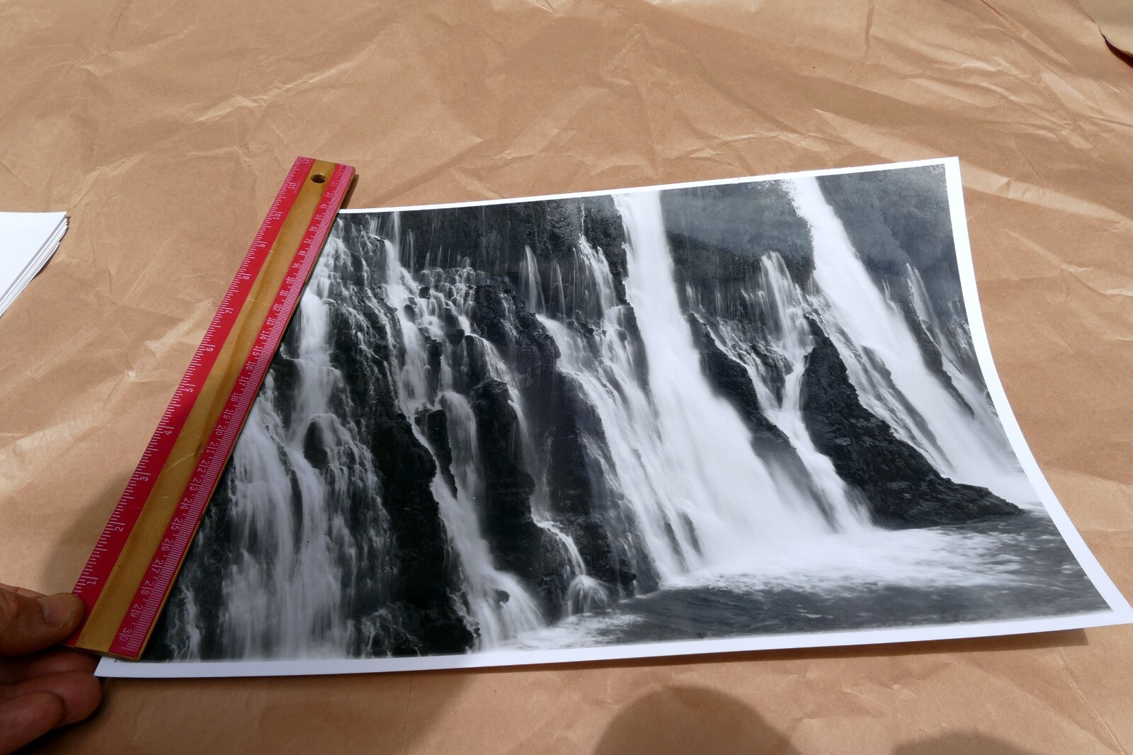Mt. Shasta California 11X14" Black & white Picture Photo Burney Falls USA