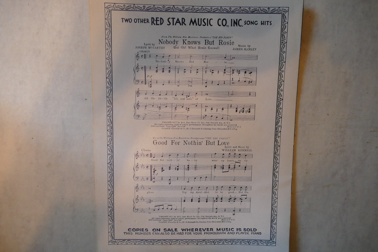 I'm Tellin' The World About You 1930, The Golden Calf,Cliff Friend&Jimmie Monaco