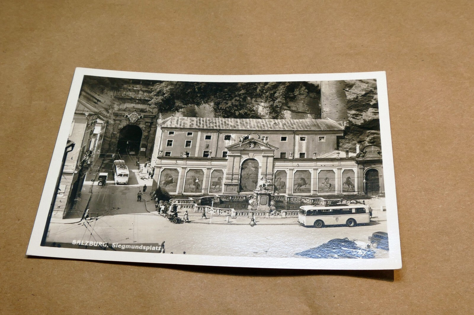 Sigmundsplatz Salzburg Alps Austria postcard 1940's  - unposted