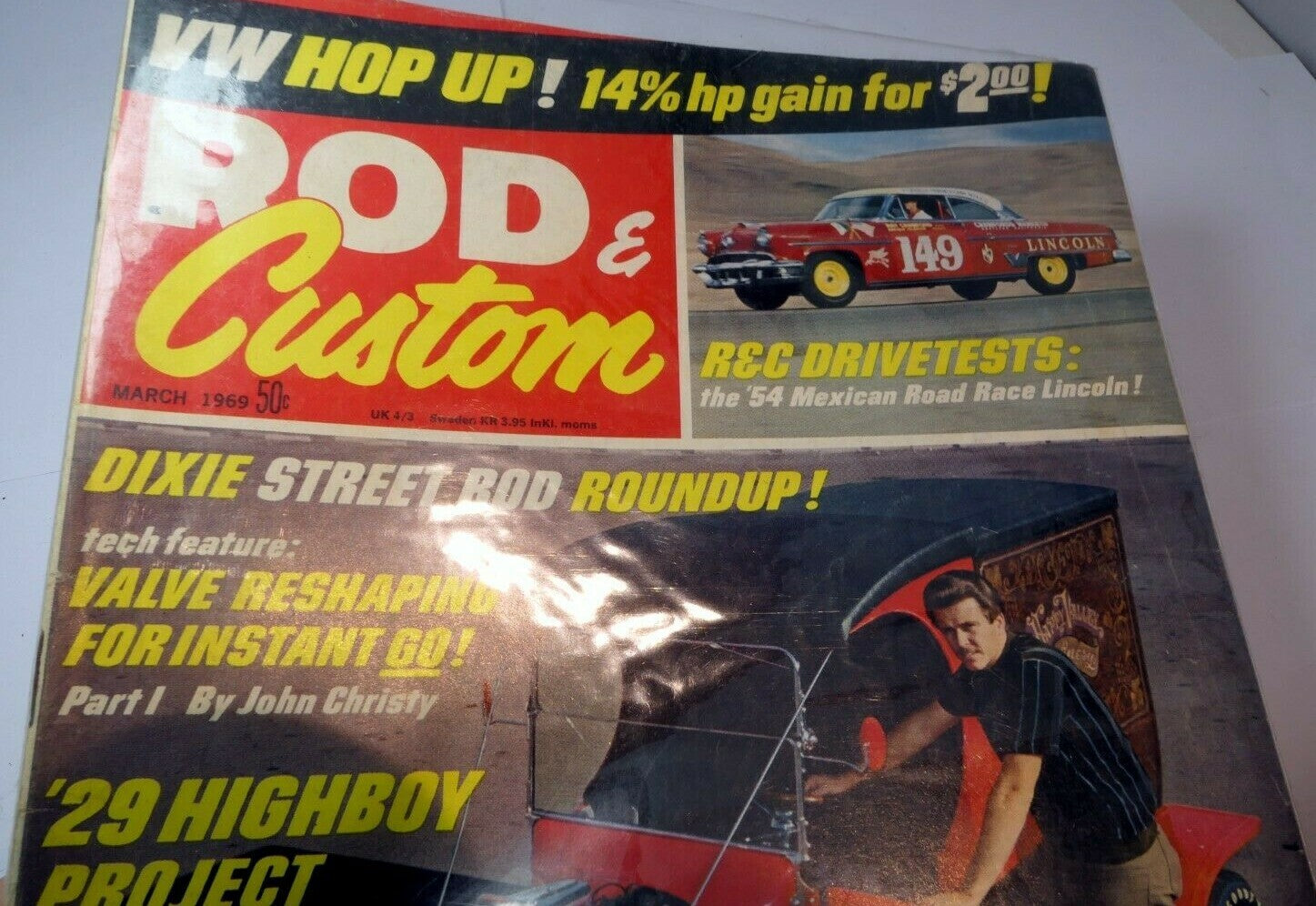 Rod & custom magazine march 1969 " '29 highboy project" dixie street rod roundup