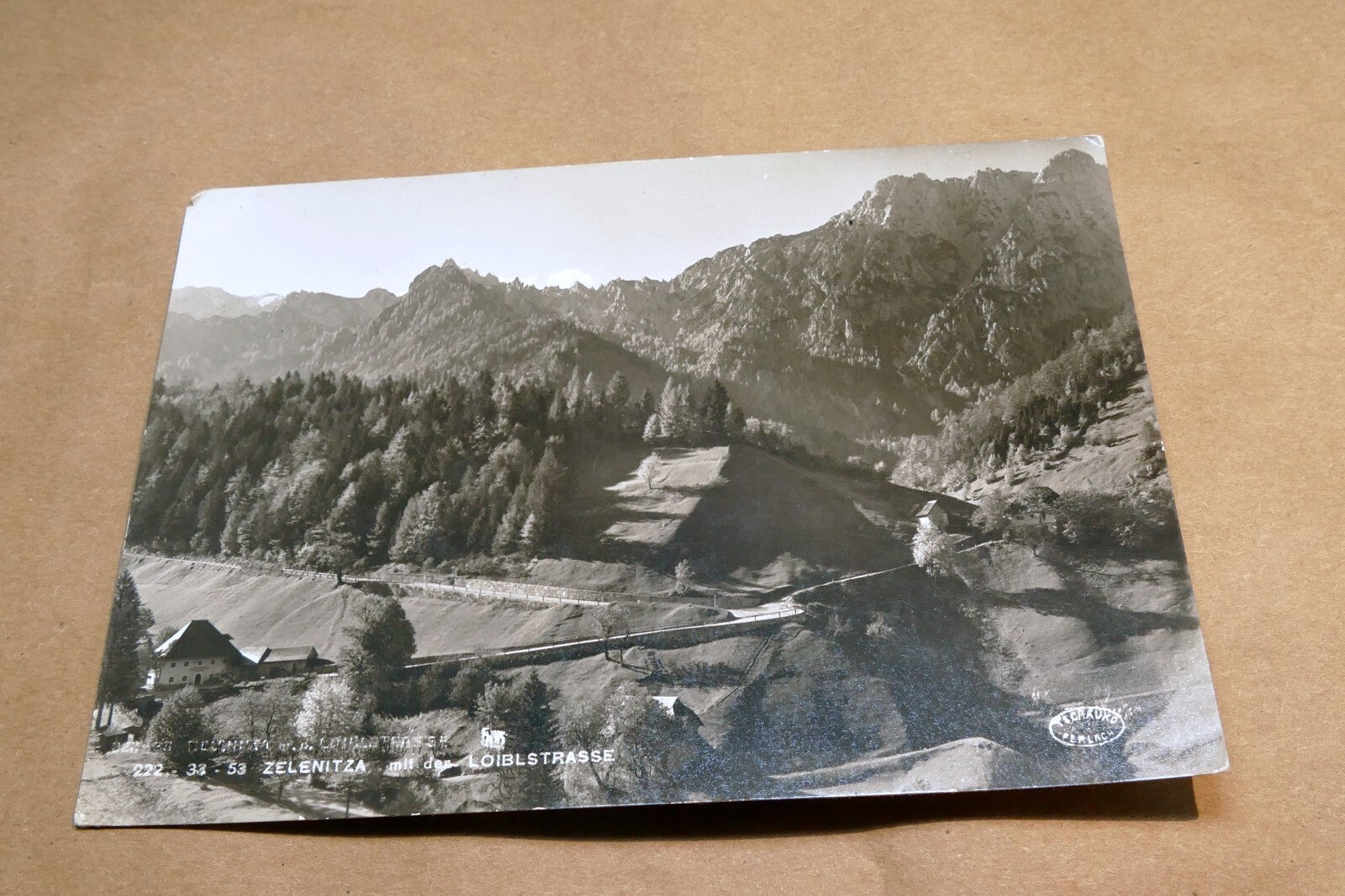 Zelenitza Loibstrasse Alps  Austria postcard 1940's  - unposted