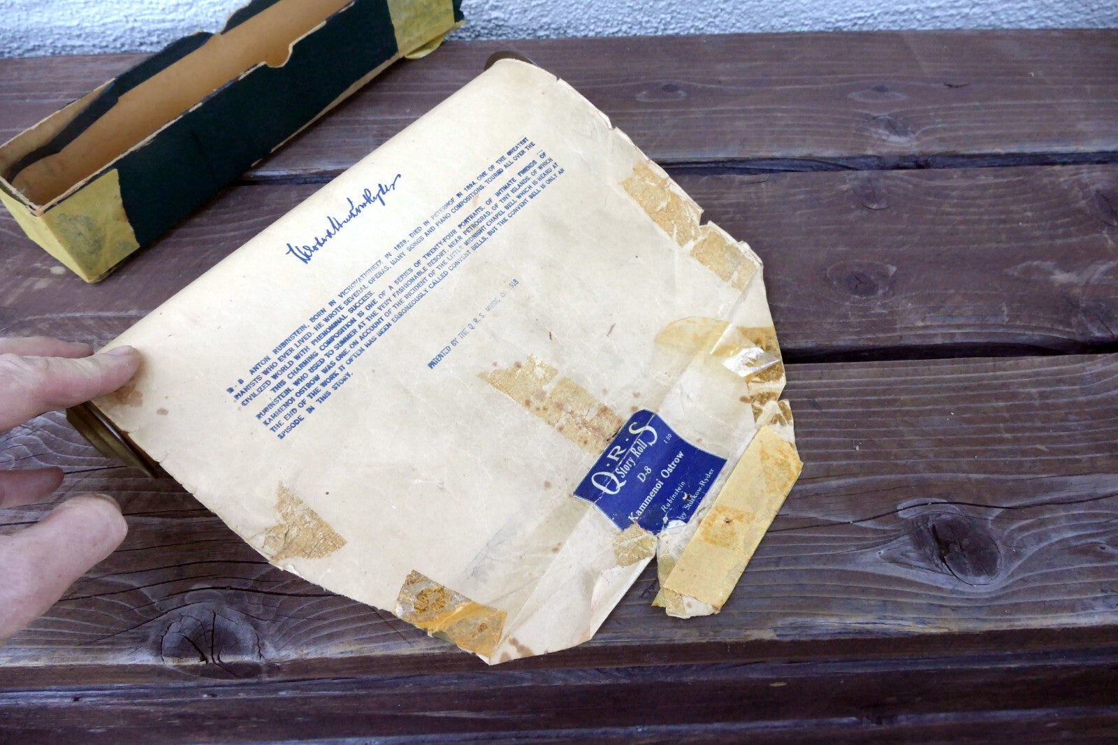 QRS Story Roll D-8 Kammenoi Ostrow Rubinstein - AS IS poor condition