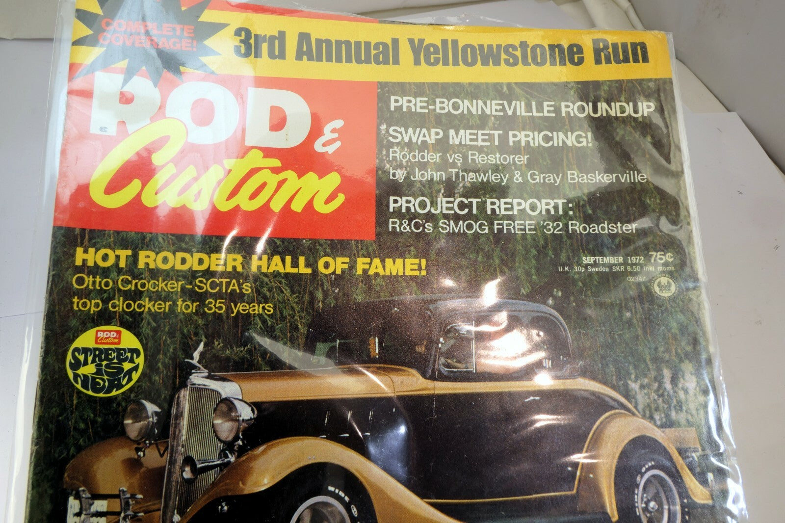Rod & Custom September 1972 Magazine Hot Rodder Hall of Fame Yellowstone Run