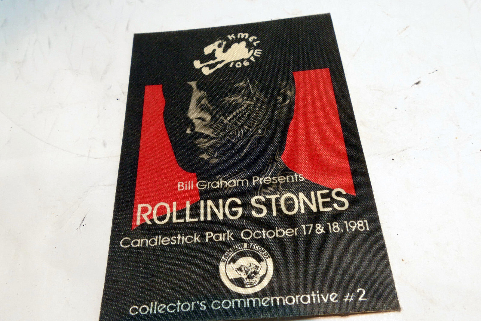 1981 Vintage Coupon 3X5" KMEL 106 FM Candlestick park Rolling Stones CA